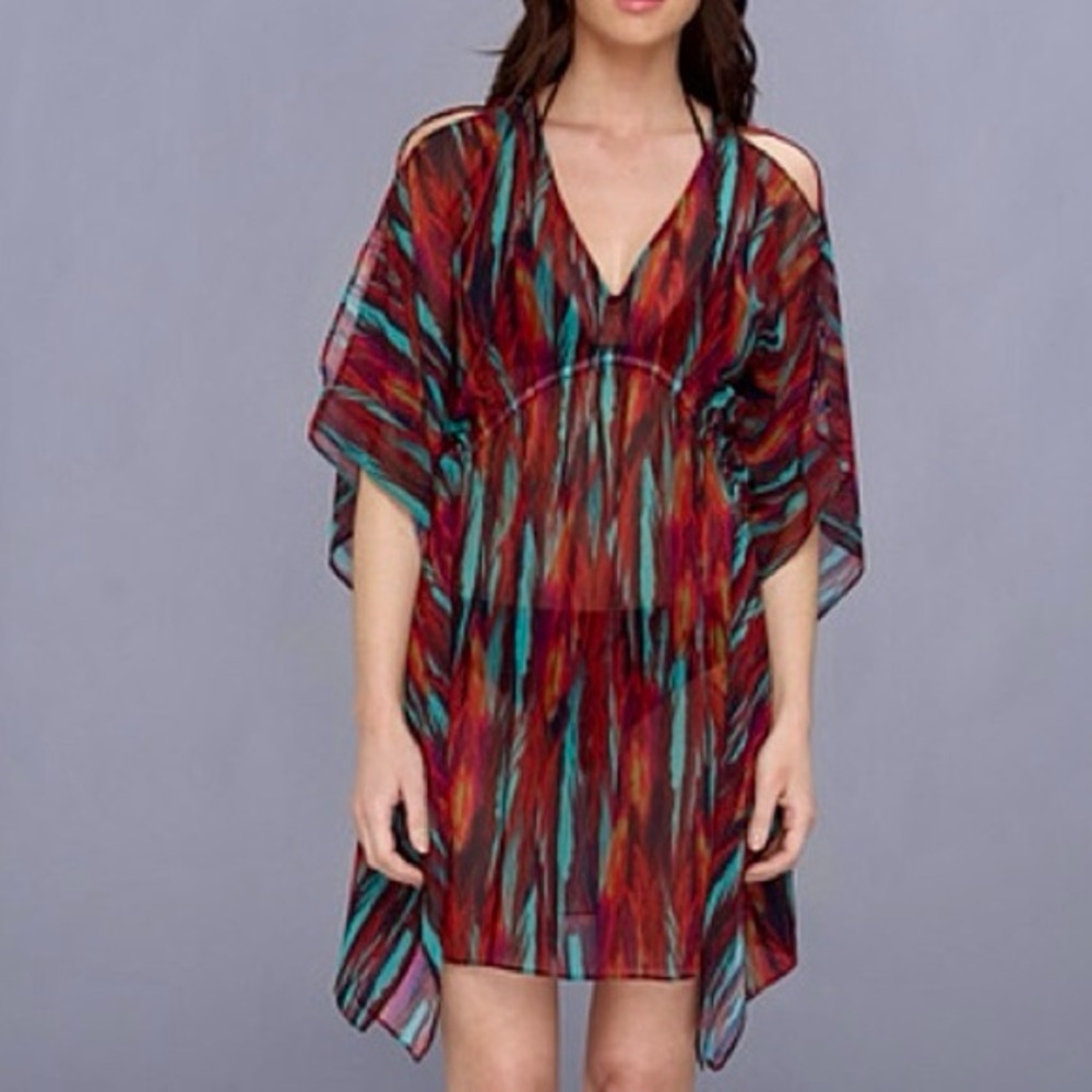 VIX PAULA HERMANNY Chic Multicolor Swim Cover-Up Swimsuit Dress Cover Up